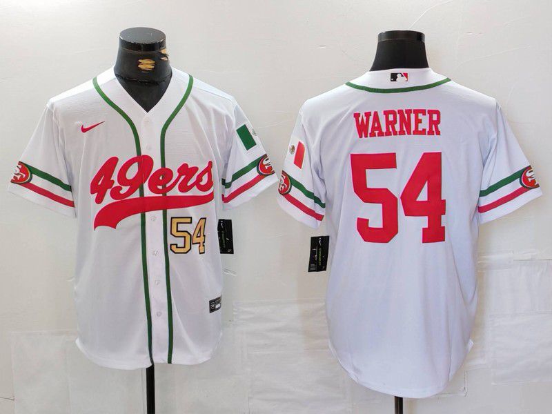 Men San Francisco 49ers #54 Warner White Joint Name 2024 Nike Limited NFL Jersey style 3->chicago cubs->MLB Jersey